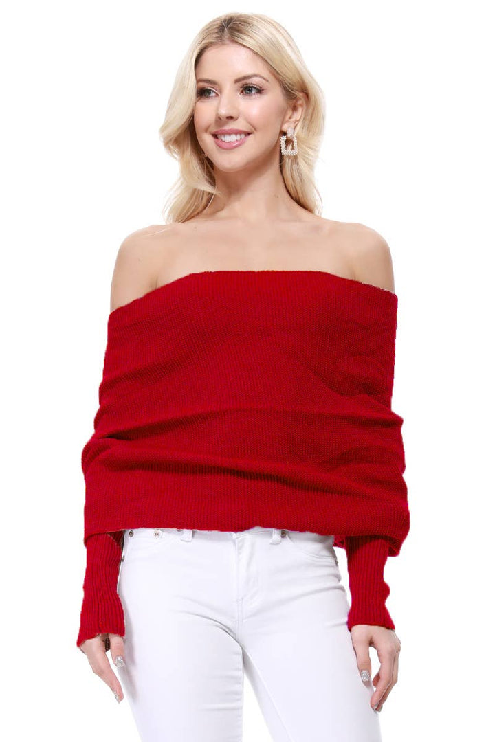 Bolero Sweater Top KC008: BLACK / ML