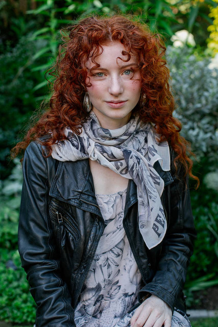 Peace Wine & Sunshine Printed Bamboo Scarf