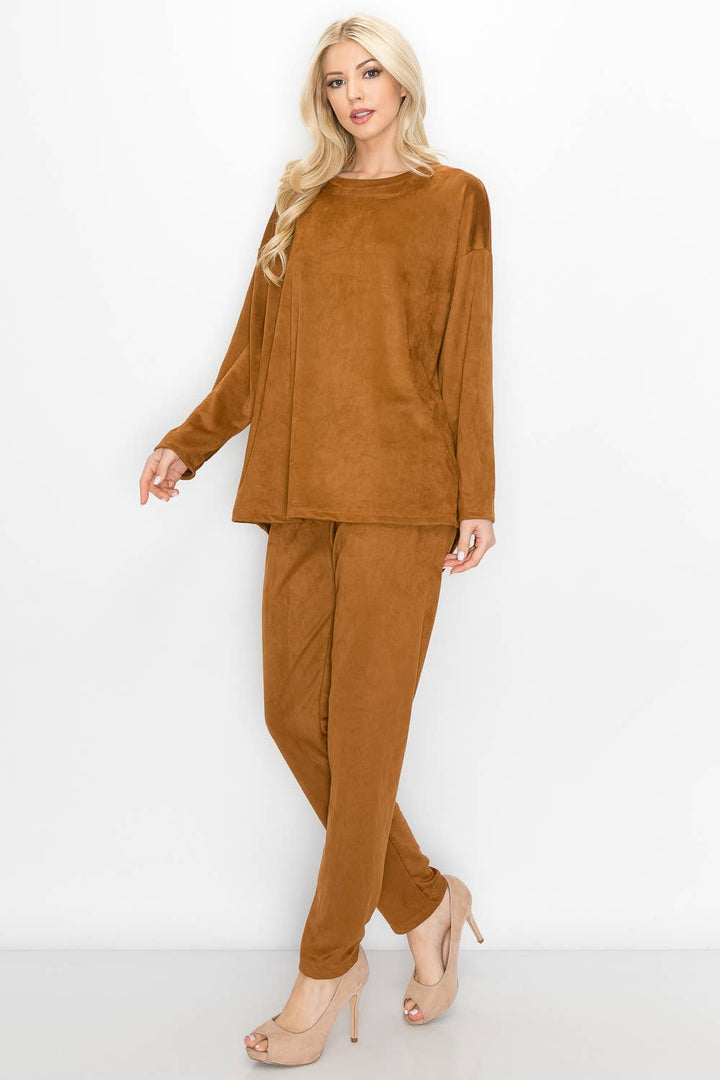 Annelise Stretch Suede Pant: Black / XS / A5499