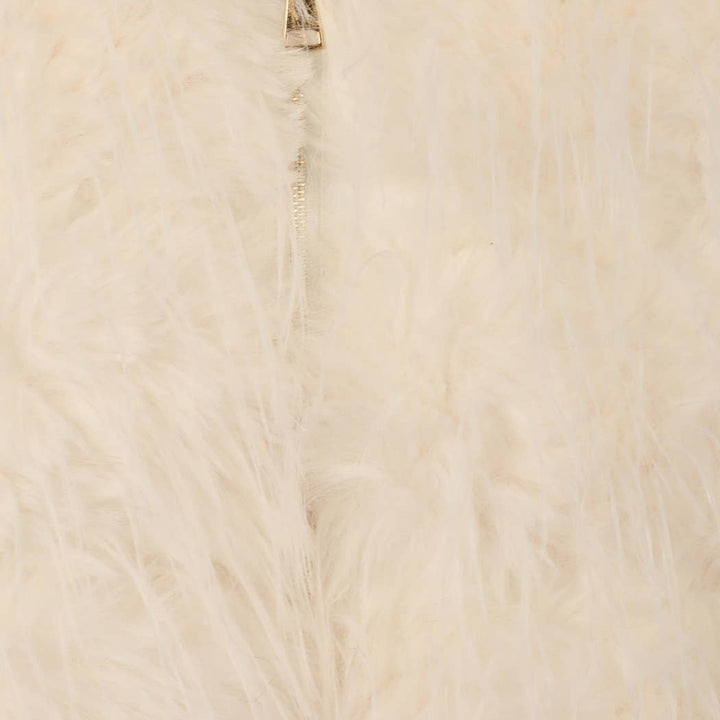 Faux Fur  ZIP JKT: Taupe / S/M