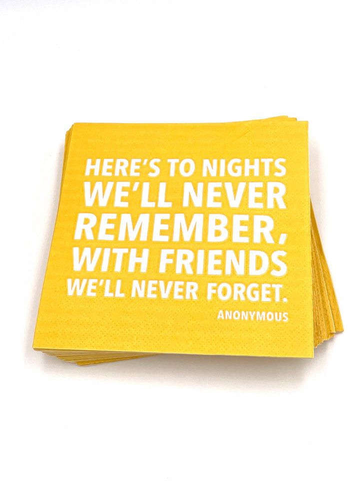 Party Napkins | To Nights We'll Never forget