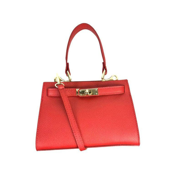 Small leather handbag: Orange