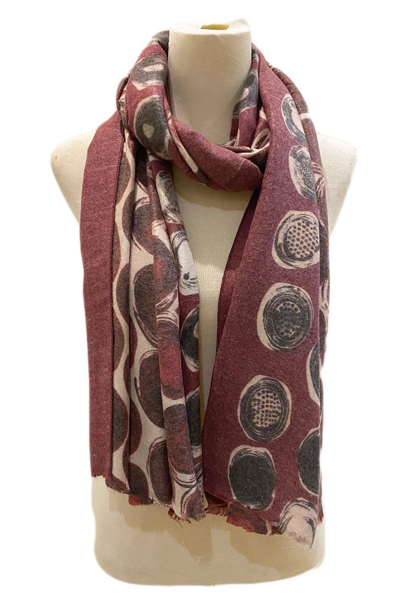H2018-103 soft pattern scarf : Pink