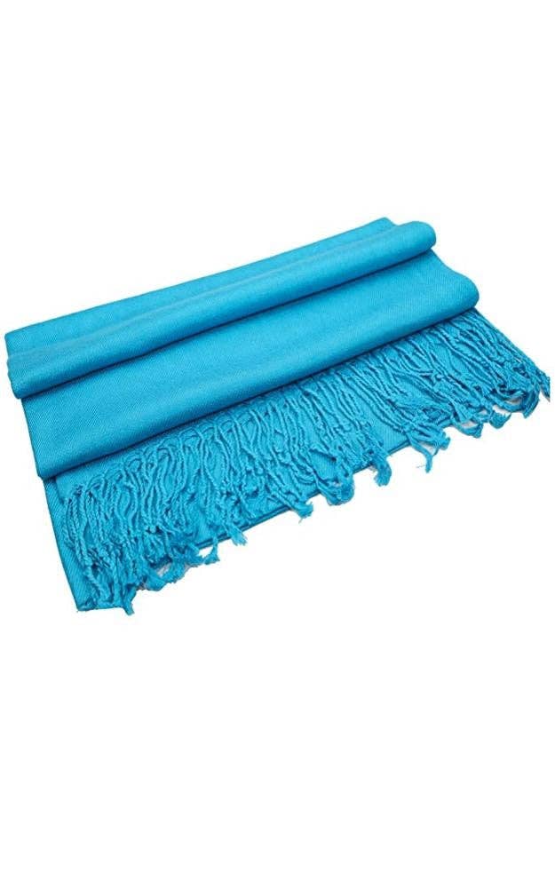 Turquoise Color Fashion Pashmina Shawl