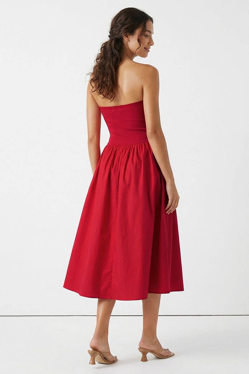 Strapless Maxi Dress: Black / S