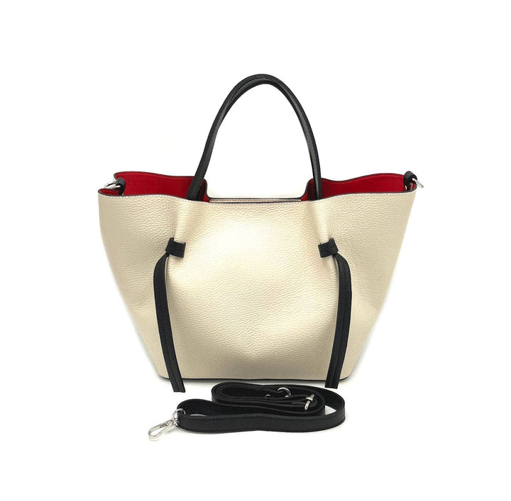 Leather bag, Made in Italy, 112544: Blk