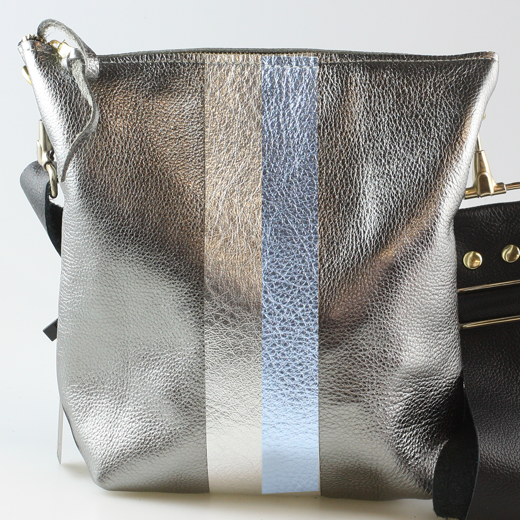 Graham Crossbody: Jet/Silver