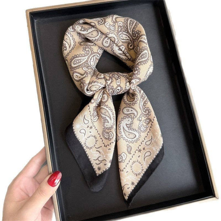 Sheer Trend - Fashion Print Square Scarf: MING BLUE