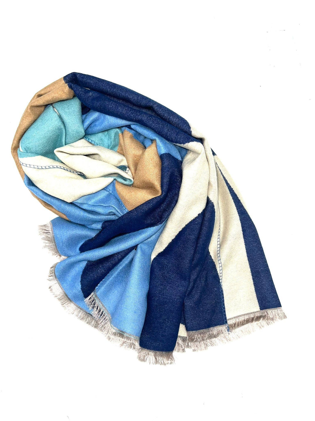 HH-275 Chic Scarf with GeoPattern: Black