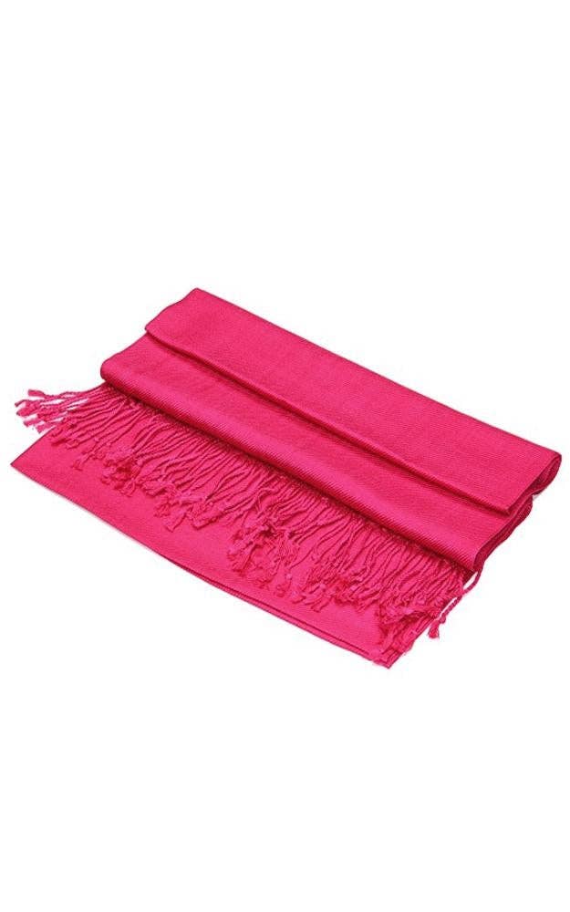 Hot Pink Color Fashion Pashmina Shawl Scarf