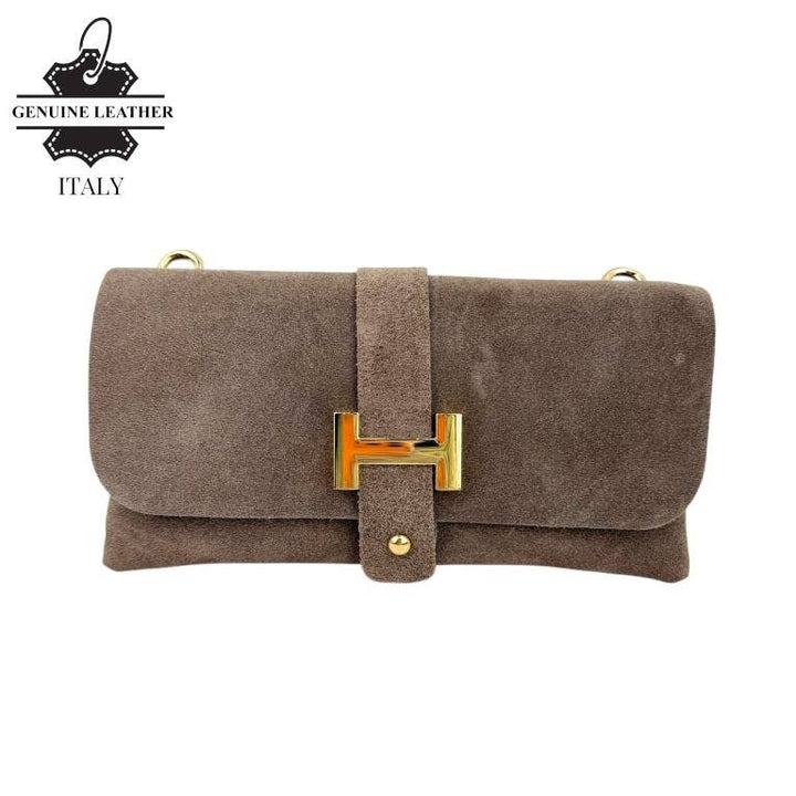 Brown Suede Italian Bag