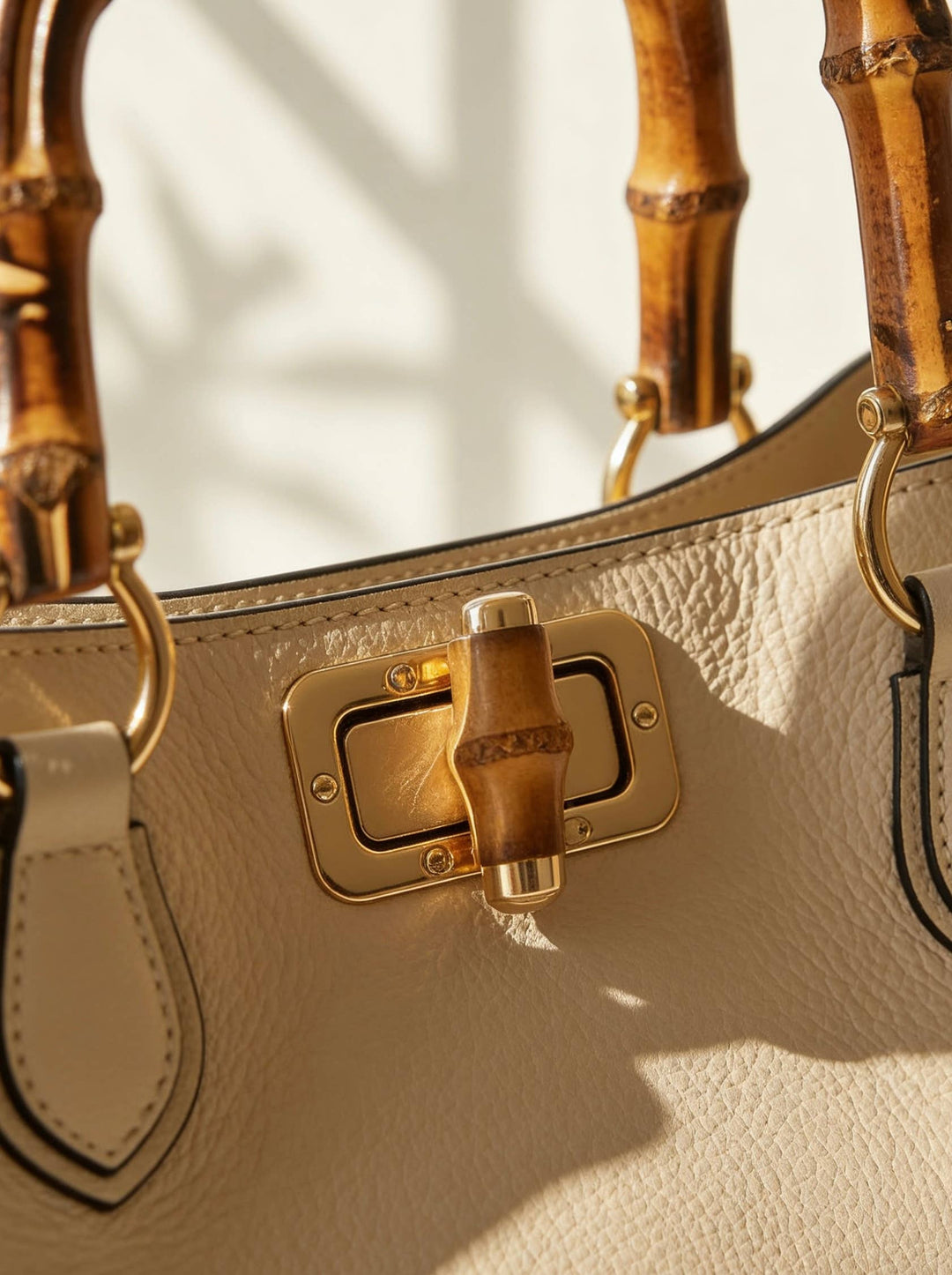 Bamboo Bag in Leather – Made in Italy Moro