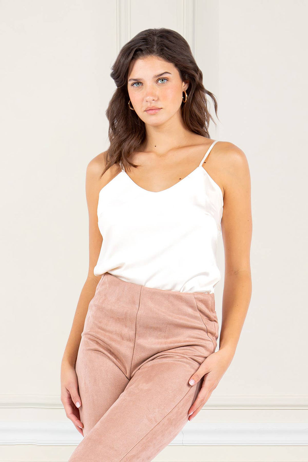 Satin Cami: Curry / S