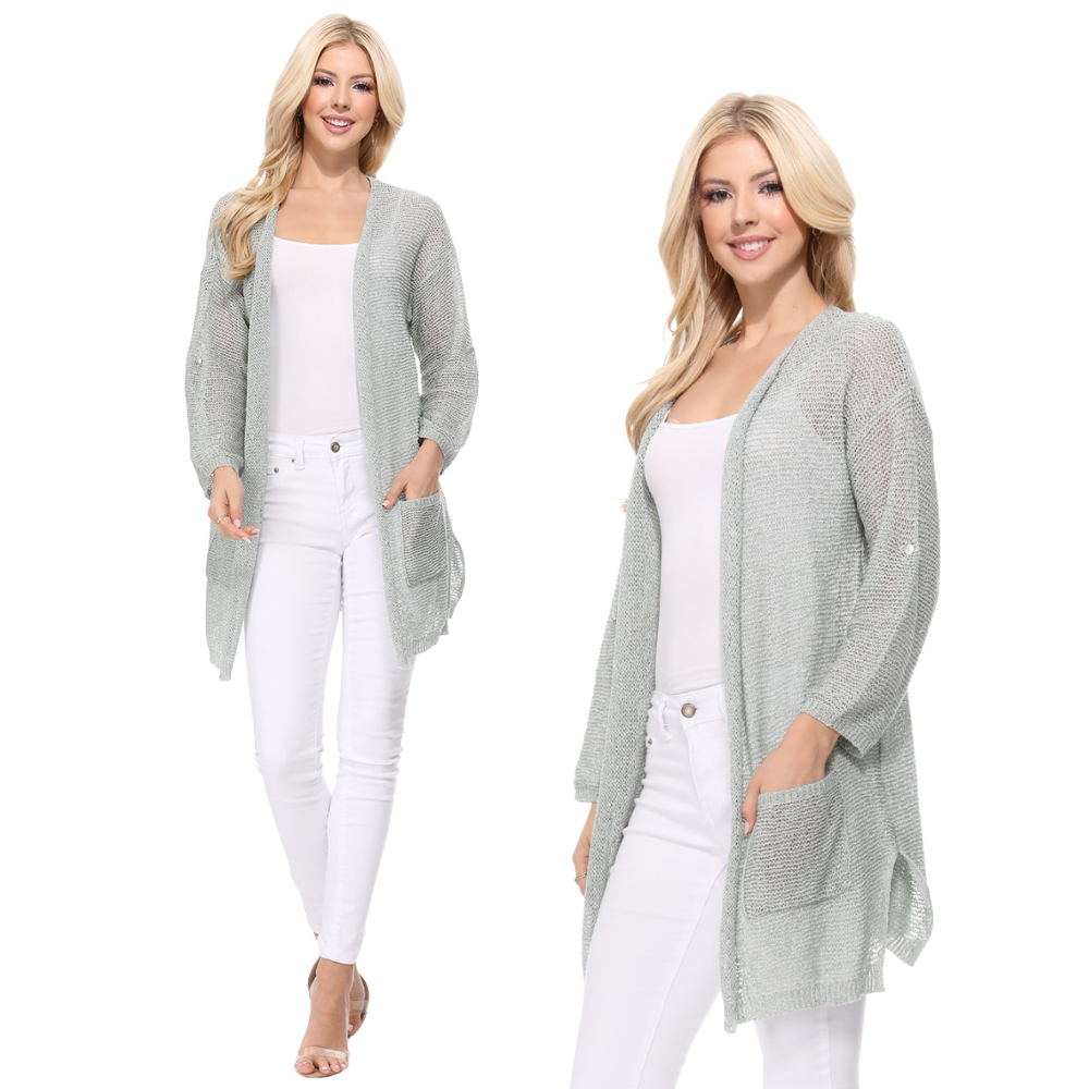 MESH CARDI BLK/L