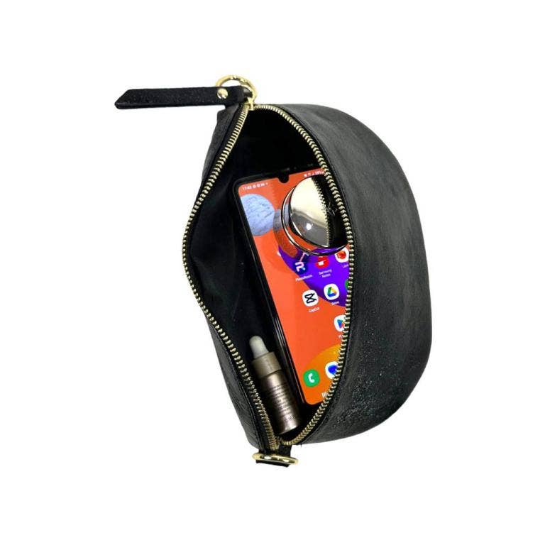 Metallic Leather Waist : Money