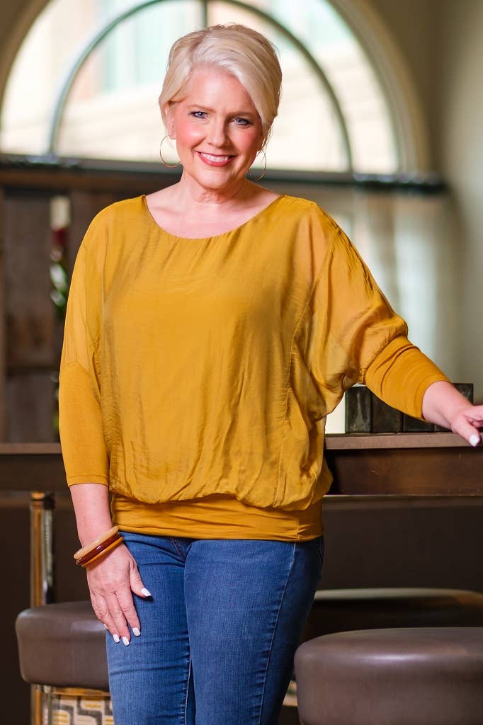 Silk Banded Blouse (BQ206):Black