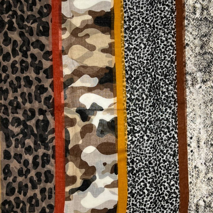 Animal print scarf: Black