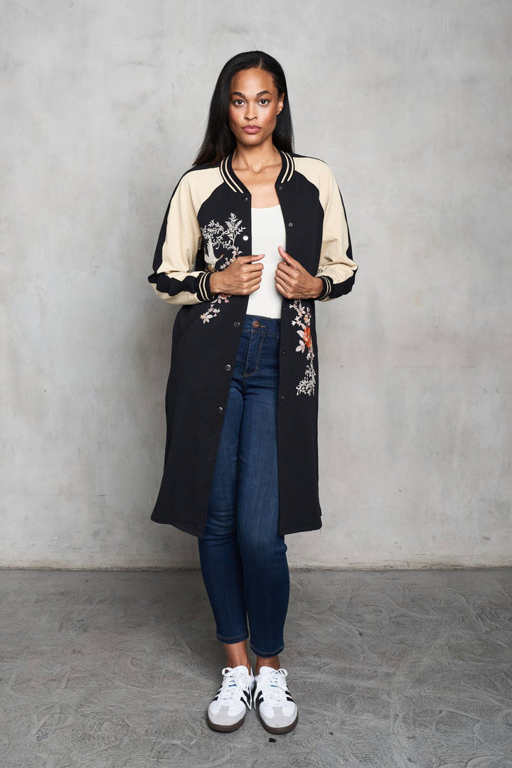 Embr Baseball Duster Black/L