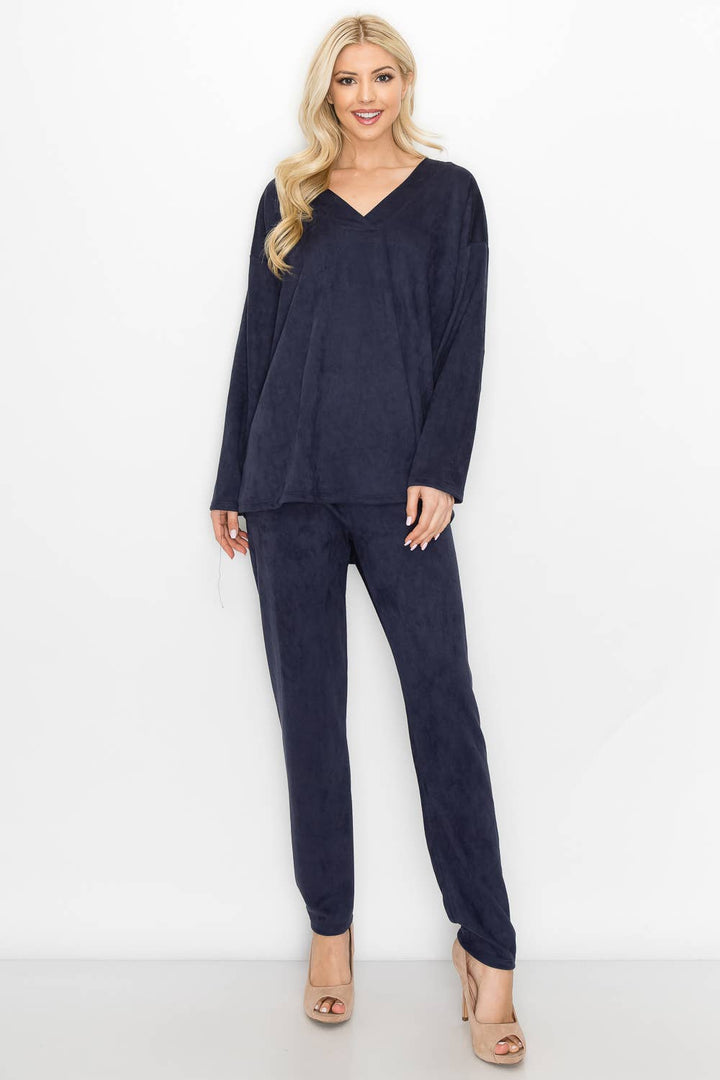 Andrea Suede Top: PEACOCK / XL / A5415