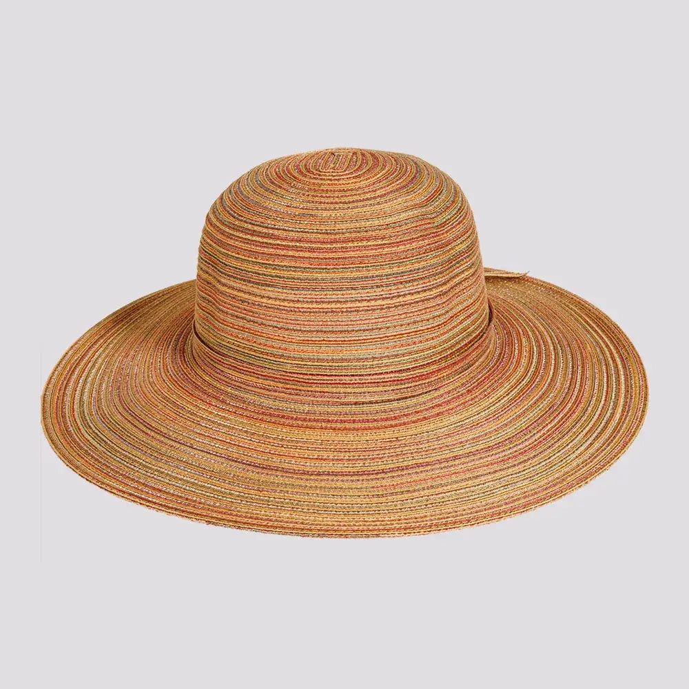 Wide Brim Straw Sun Hat: Spice