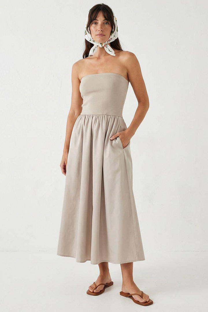 Strapless Maxi Dress: Black / S
