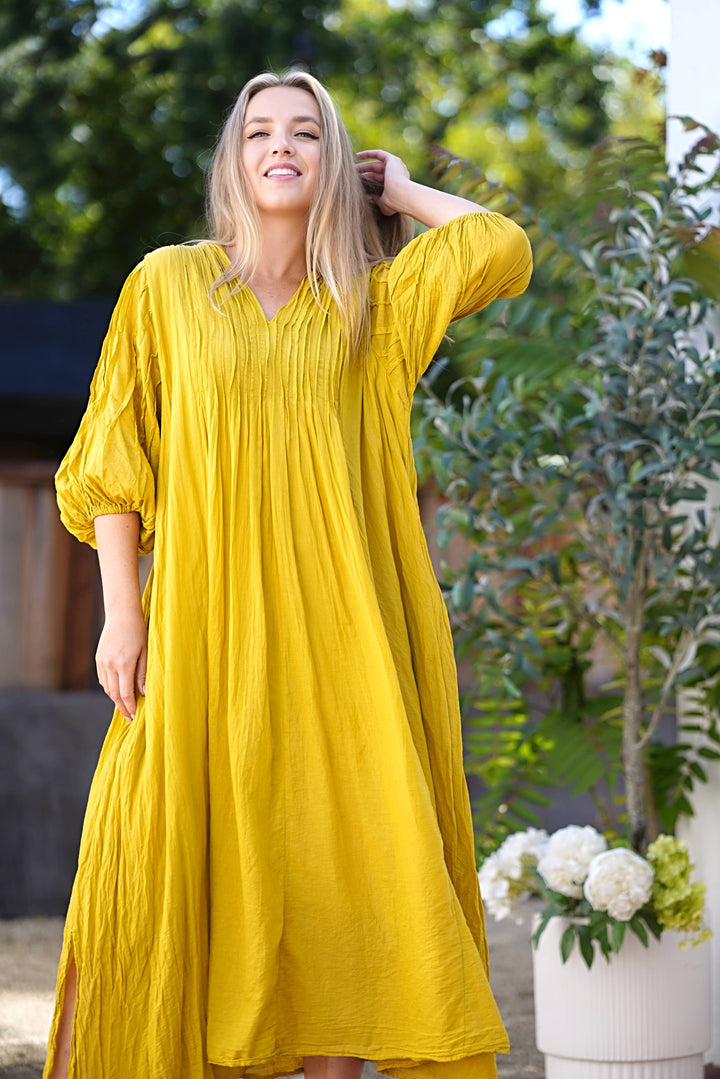 Zing Dress Mustard: S/M