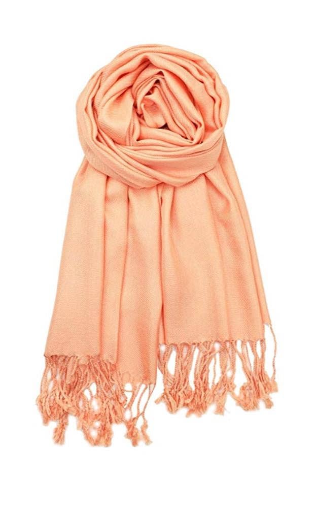Peach Color Fashion Pashmina Shawl Scarf