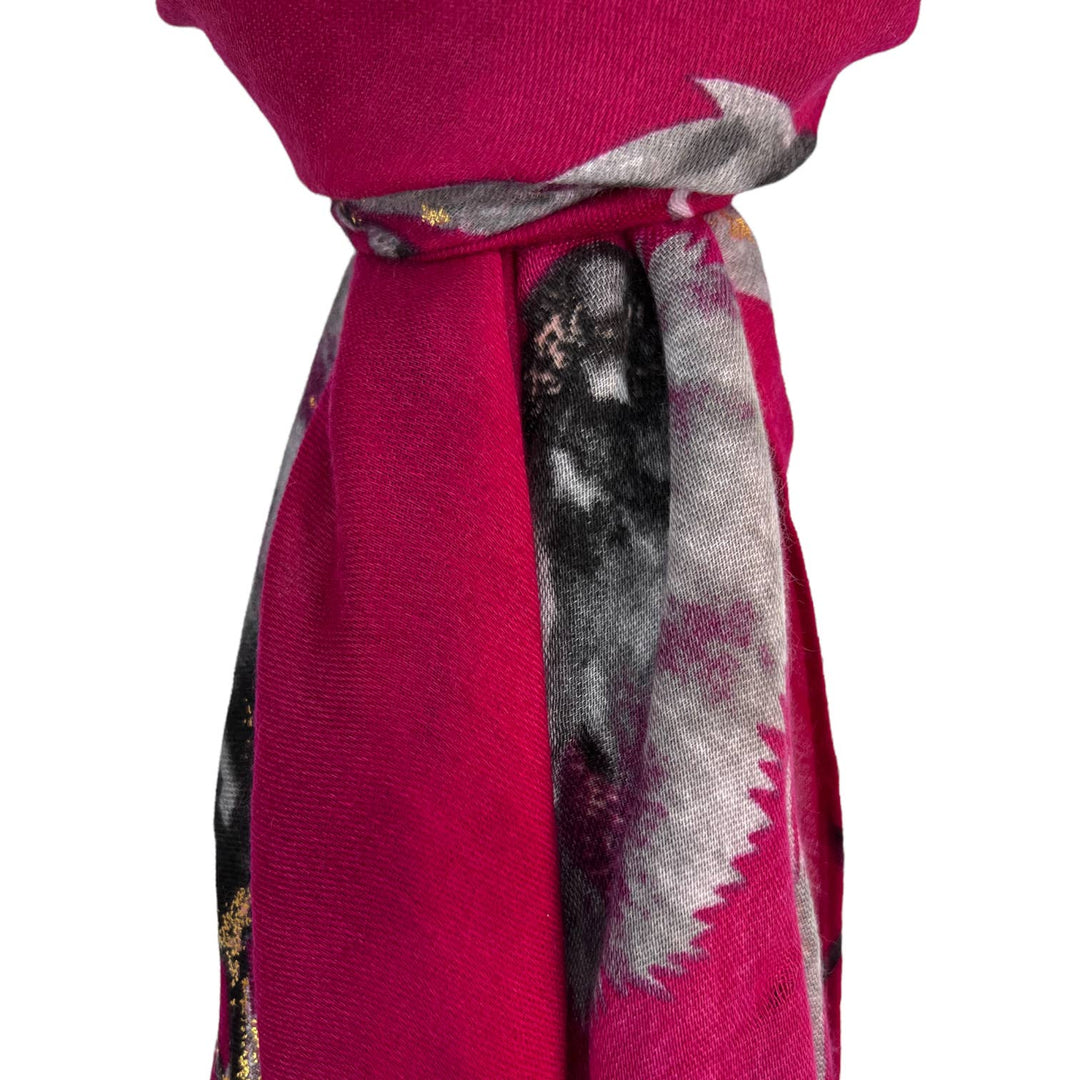 Dusty miller flower scarf: Cream