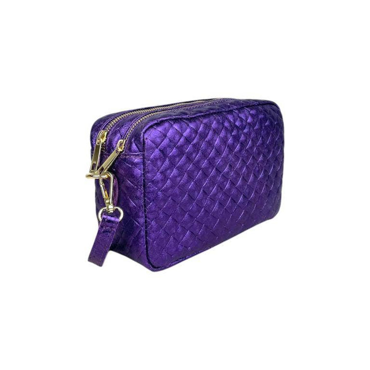 Crossbody Bag in Leather: Gold
