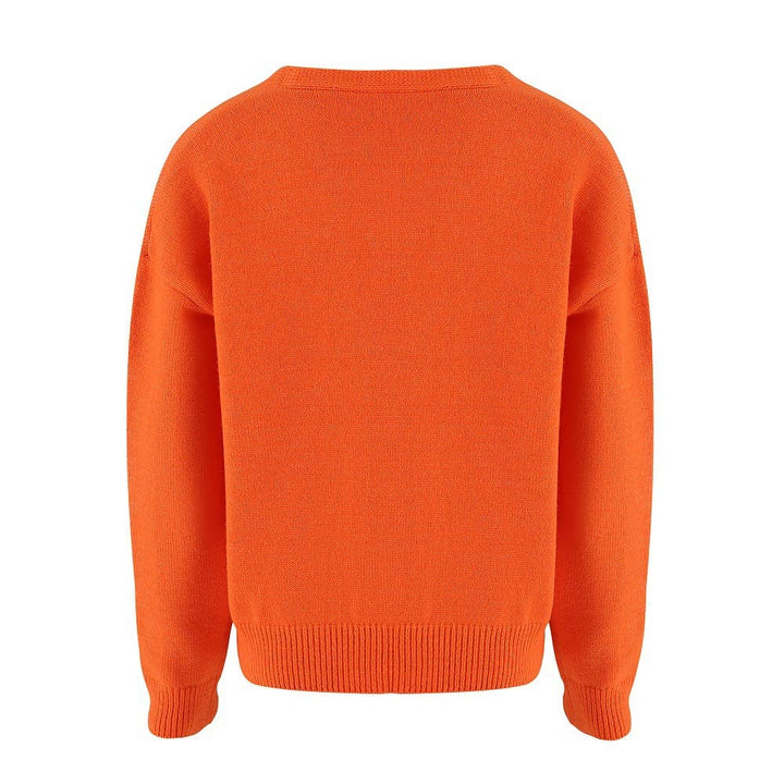 Daisy V-neck Cardigans: Orange / M