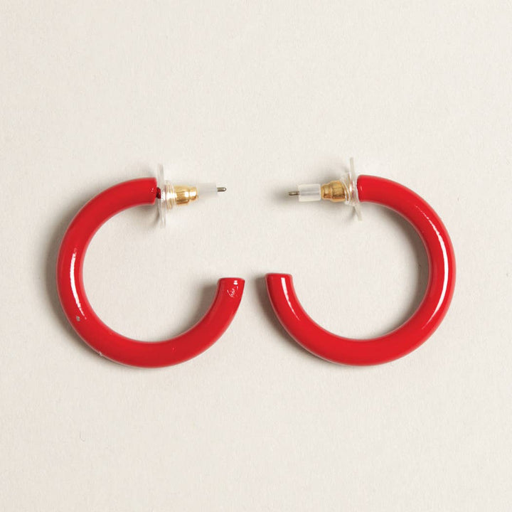 Hoop Post Earring / PINK