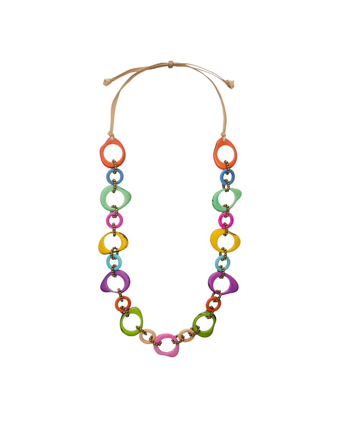 Madeline Necklace: Olive Green Combo