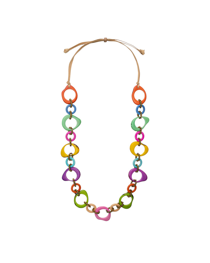 Madeline Necklace: Olive Green Combo