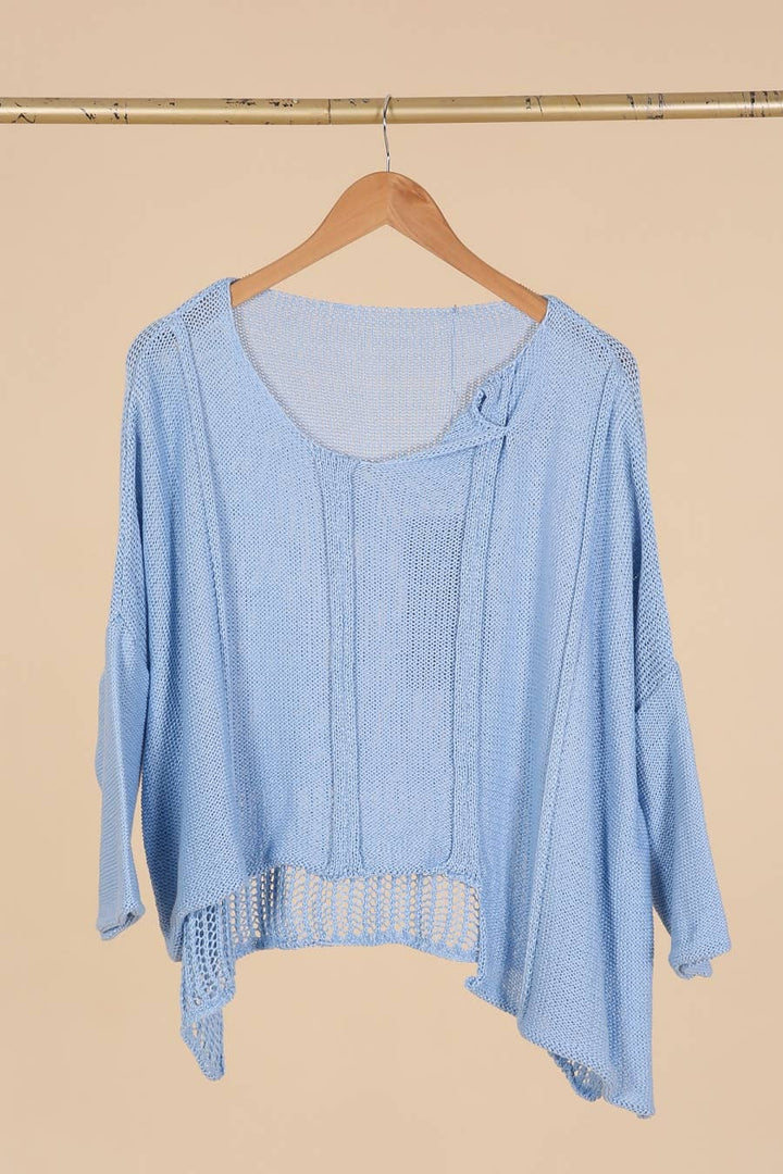 61113 100% COTTON SWEATER: Beige