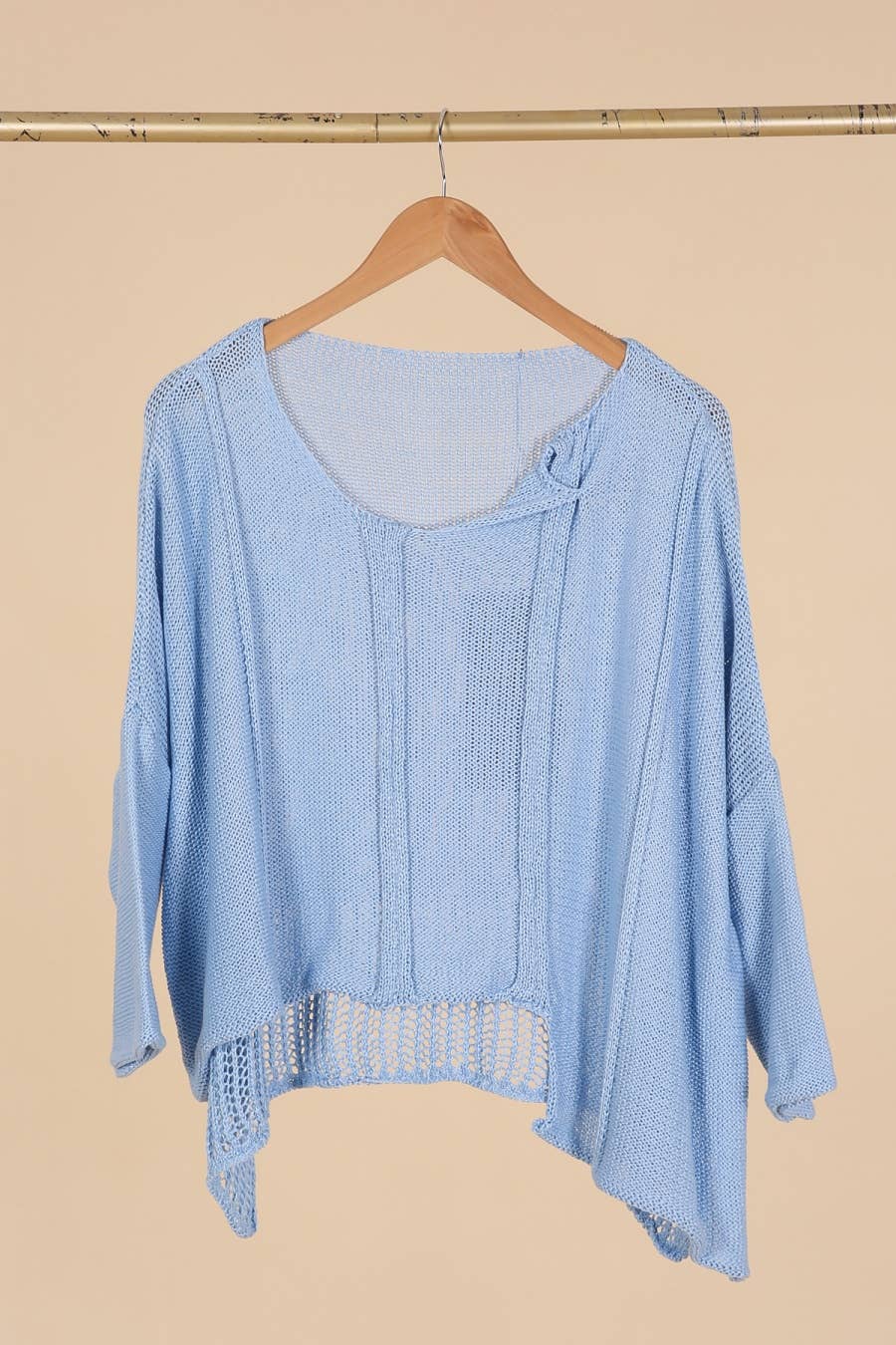 61113 100% COTTON SWEATER: White