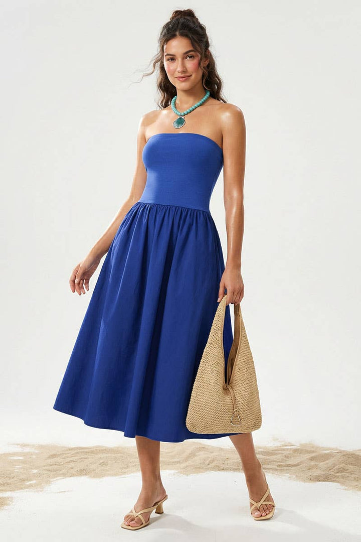 Strapless Maxi Dress: Black / S