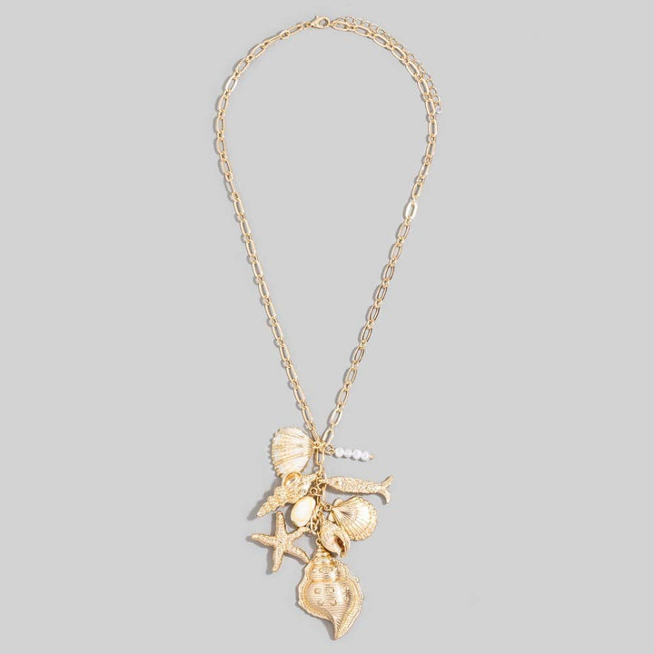 Gold Sea Charm Necklace