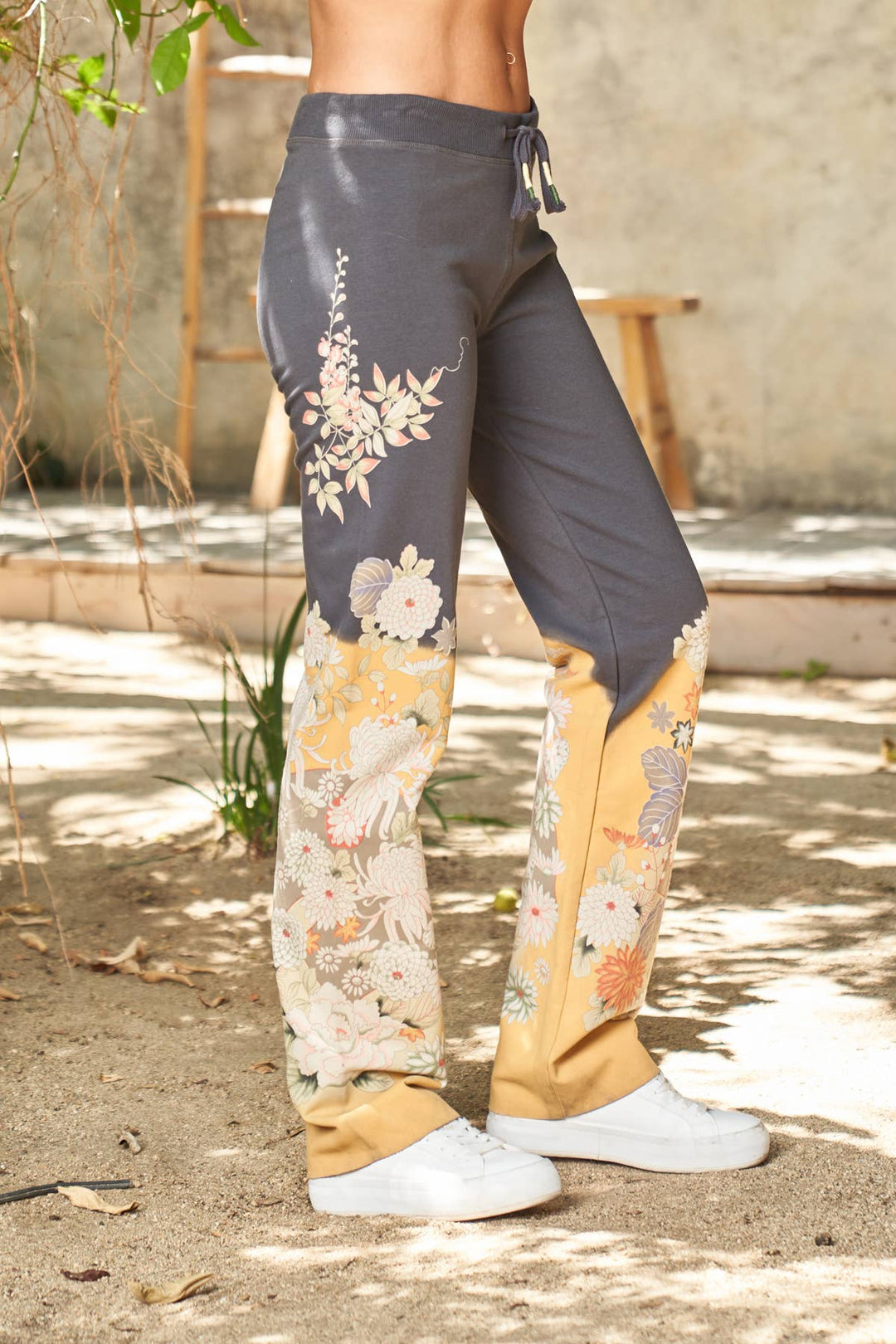 Floral Print Pant Charcoal / S