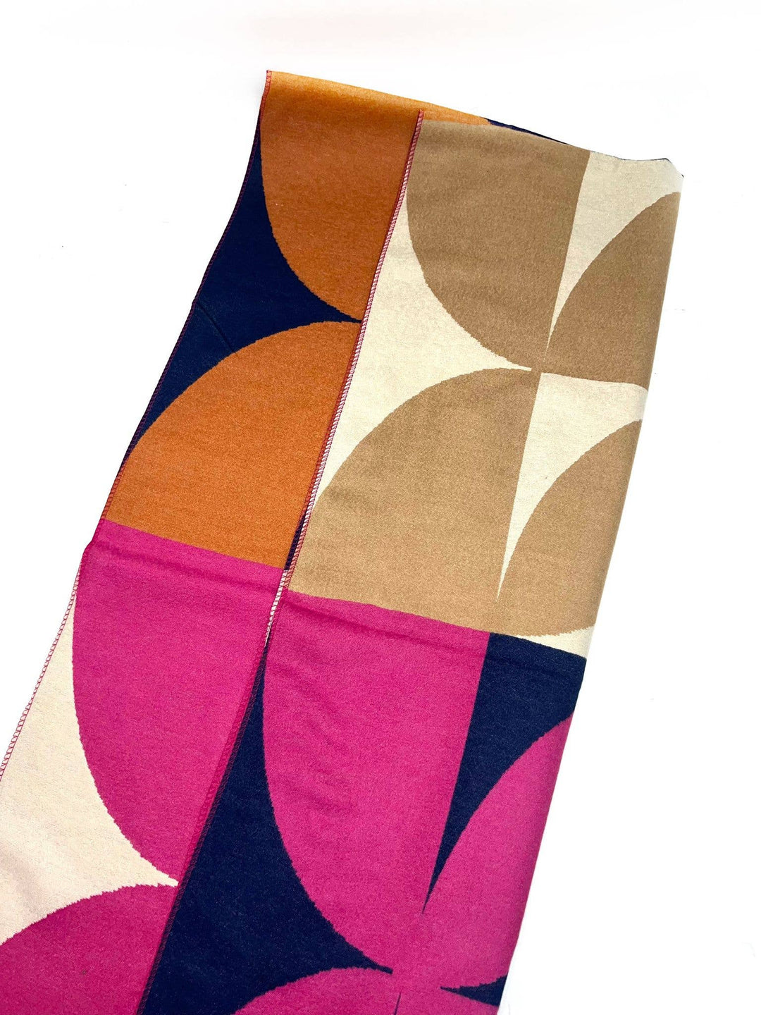 Chic Scarf with Geo Pattern: Red