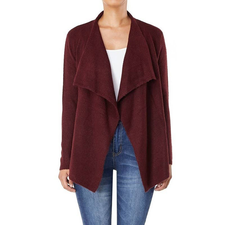 Draped Sweater Cardigan MK8218: NAVY / S