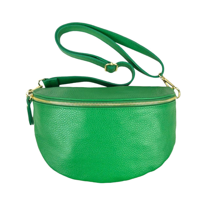 Italian Leather Waist Bag: Camel