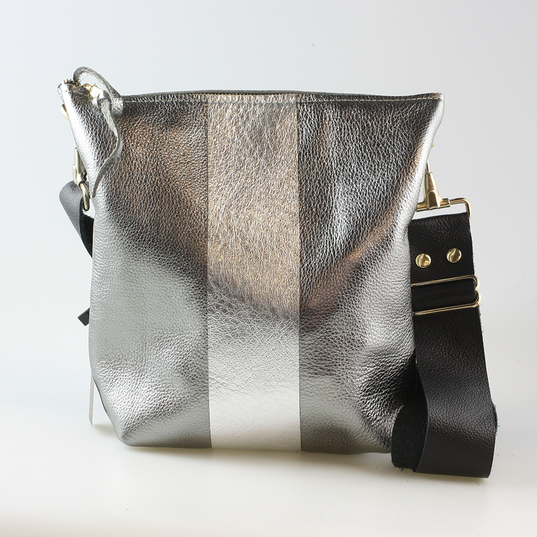 Graham Crossbody: Jet/Silver