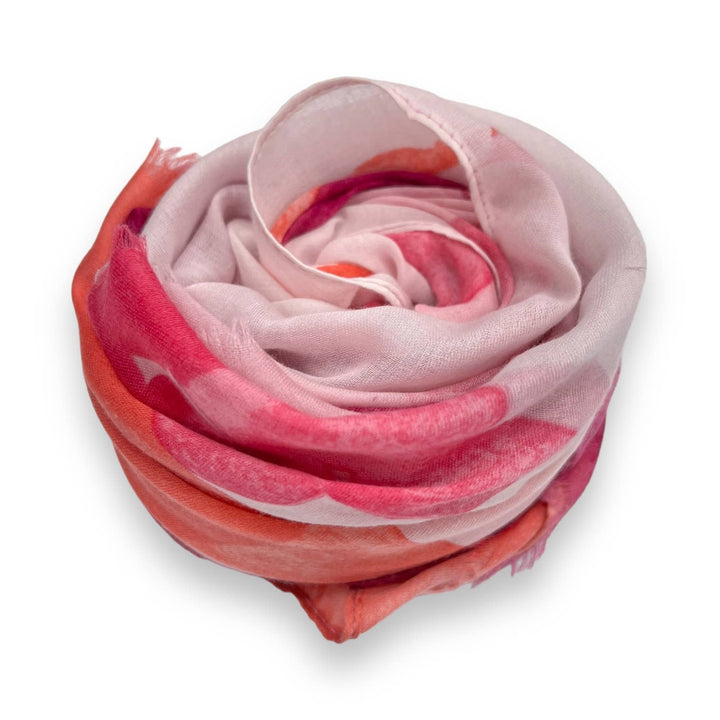 Soft Abstract painting scarf: Pink