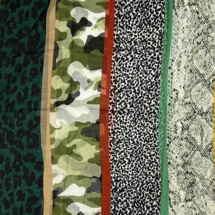 Animal print scarf: Black