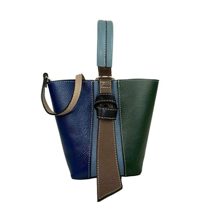 Multicolor  Leather Bag: Flock