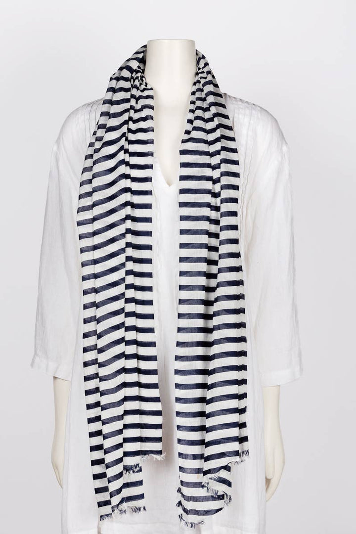 Catalina Stripe Cotton Scarf
