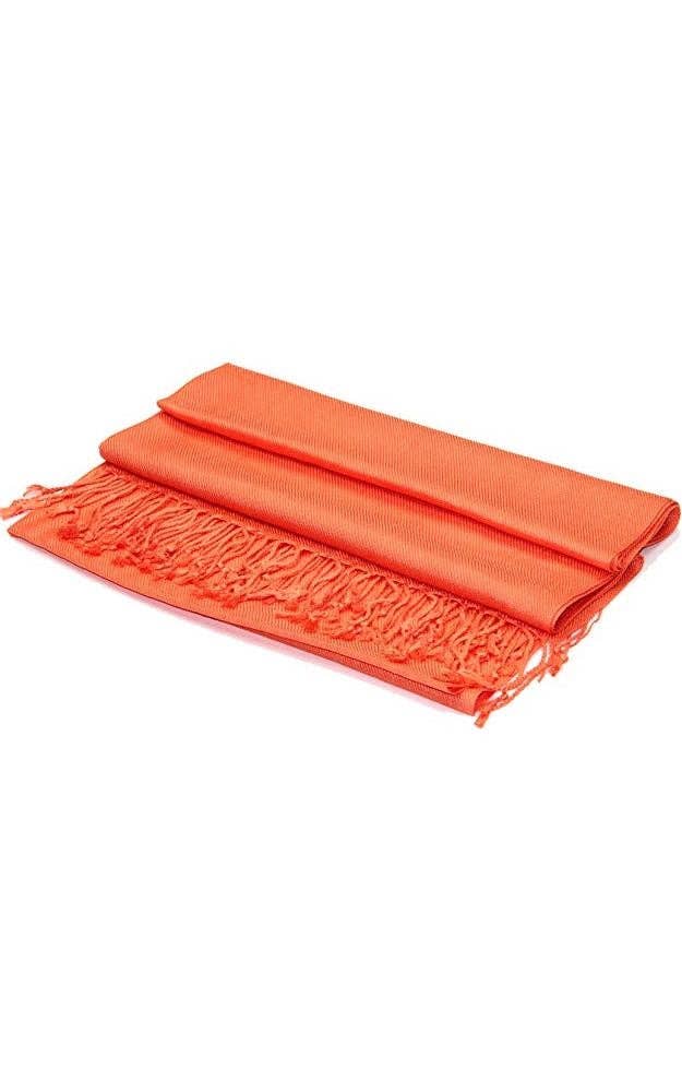 Orange Color Fashion Pashmina Shawl Scarf