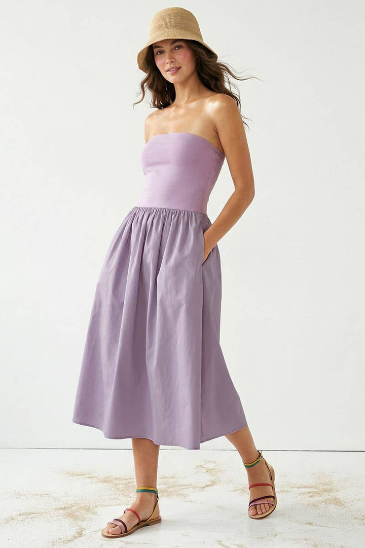 Strapless Maxi Dress: Black / S