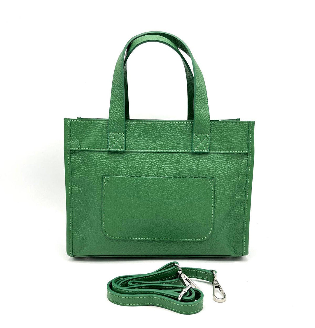 Italian leather bag,112442: Blk