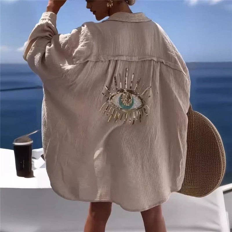 L/S Eye Shirt: BLACK / M